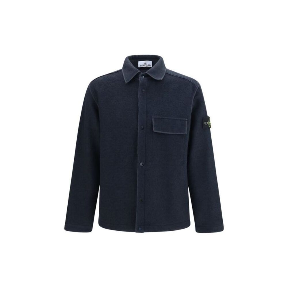 Stone Island Blue Polyamide Men's Shirt